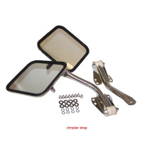 sada chromovaných zrcátek